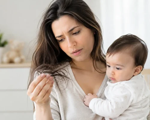 Guia de queda capilar pós-parto para mães