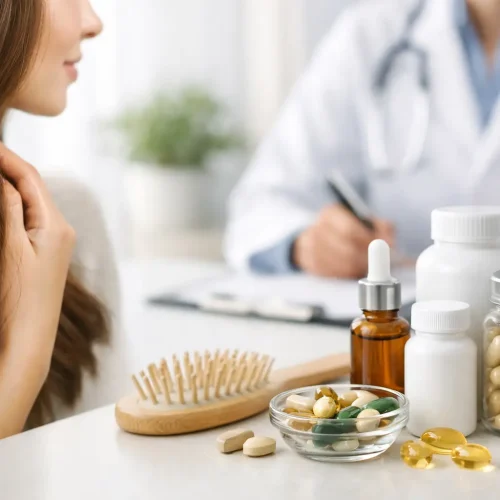 Guia de suplementação capilar com orientação médica