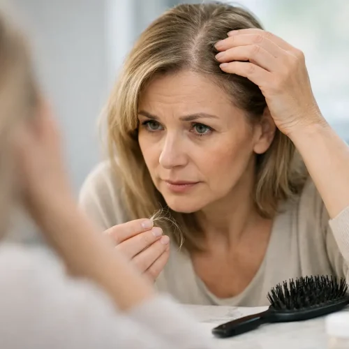 Queda de cabelo na menopausa e o que investigar